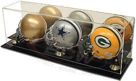 Deluxe Acrylic Triple Mini Helmet Display