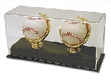 Double Baseball Gold Glove Display