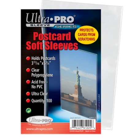 Pack of 100 Postcard Sleeves - Archival Soft 2-Mil Poly Sleeves