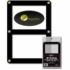 Double Card Screwdown Holder - Black Border  