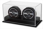 Deluxe Acrylic Two Hockey Puck Display