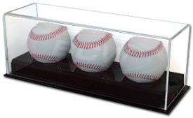 Deluxe Acrylic Three Baseball Display