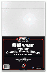 Silver Mylar 4 Mil Comic Book Bags